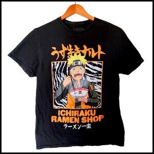 Naruto Ichiraku Ramen Shop T‎ Shirt Adult Mens Black M Medium Ramen Anime